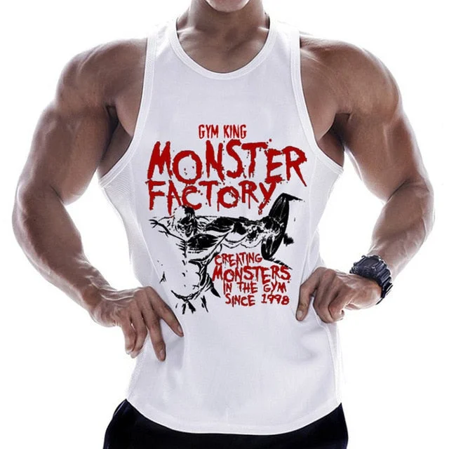 New gyms clothing cotton bodybuilding tank top bodybuilder mens tops sleeveless