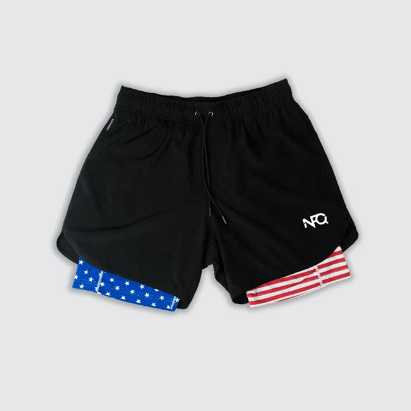 Patriot Extended Liner Black Training Shorts