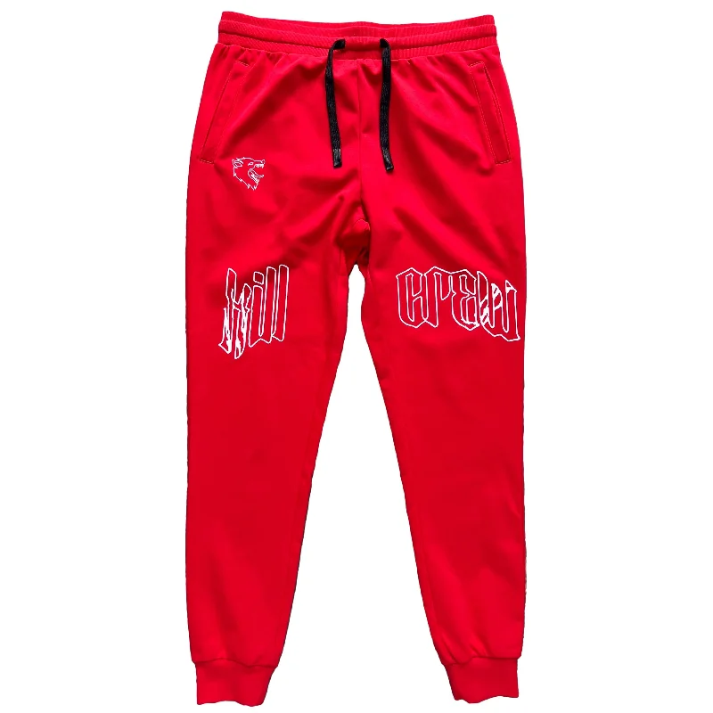 SCAR JOGGERS - RED / WHITE