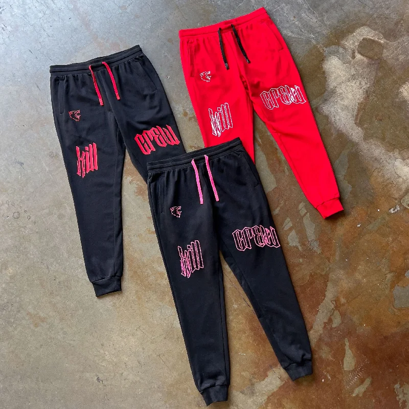 SCAR JOGGERS - RED / WHITE