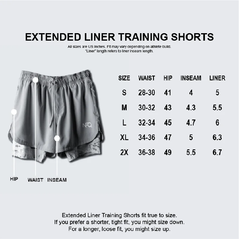 MultiPattern Blood Red Extended Liner Black Training Shorts