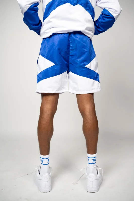 Trillest Panel Windbreaker Shorts - Royal\White