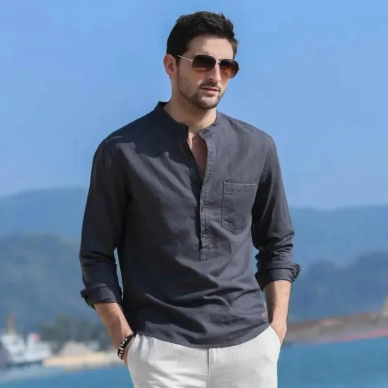 Men Linen Casual Shirt