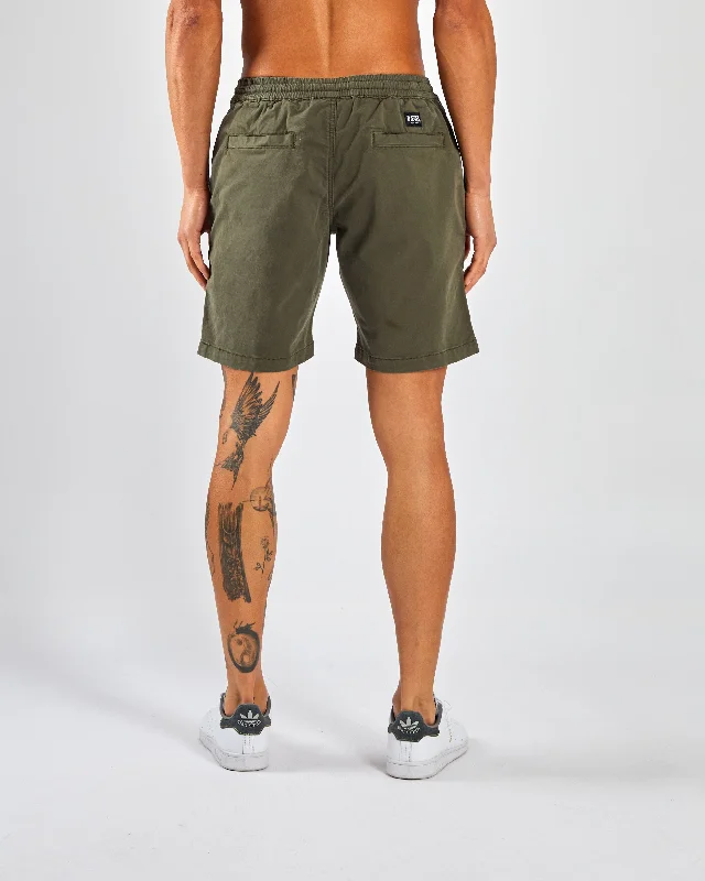 Baron Drawcord Short Combat Green