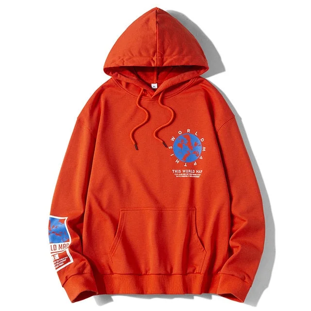 Orange Hoodie men / Asian-M(EUR XS)