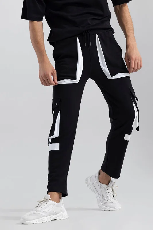 Stippy Black Jogger