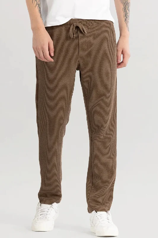 Wafflepants Brown Relaxed Fit Joggers