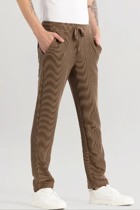 Wafflepants Brown Relaxed Fit Joggers