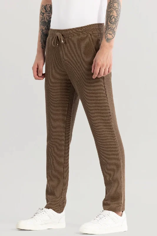 Wafflepants Brown Relaxed Fit Joggers