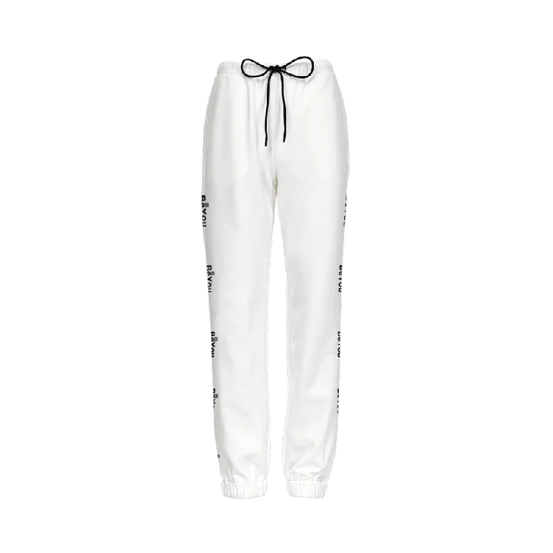 White Men Casual Fit Sustainable Jogging Pants